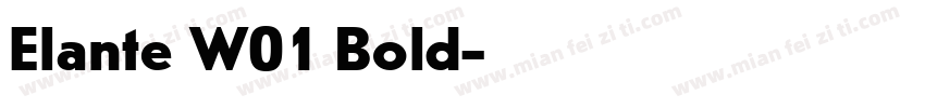 Elante W01 Bold字体转换